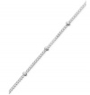 Giani Bernini Sterling Silver Anklet, 10 Beaded Cable Link Chain