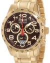 Invicta Men's 10742 Reserve Chronograph Brown Dial 18k Gold Ion-Plated Stainless Steel Watch