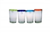 Amici Baja Set of 4 Hiball Glasses In Assorted Colors, 19-Ounce