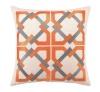 Trina Turk Geometric Tile Down-Filled Pillow, Orange, 20 by 20-Inch