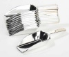 Candy Scoop Set - Package of 12 Shiny Silver Plastic Scoops for Wedding and Party Candy Buffets