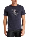 NBA New Jersey Nets Better Logo Tri Blend Tee, Navy, X-Large