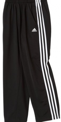 adidas Boys 8-20 Youth 3-Stripes Pant, Black/White, Medium