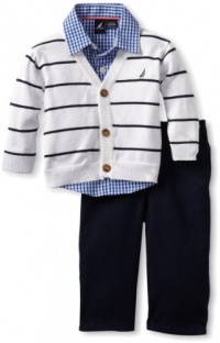 Nautica Sportswear Kids Baby-boys Infant Sweater Set, Sail White, 12 Months