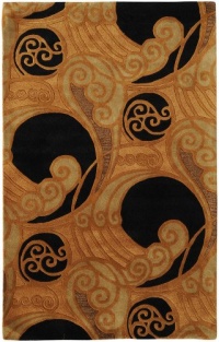 Black Surya Bombay 2'x3' Transitional Rectangle Area Rug from RugPal.com