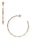 Strong but simple. This pair of rose gold plated hoop earrings from Michael Kors are the perfect earrings for everyday - wear them as as shapely showpiece.