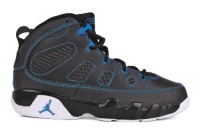 NIKE JORDAN 9 RETRO (PS) LITTLE KIDS 401811-007 (2, BLACK / WHITE - PHOTO BLUE)