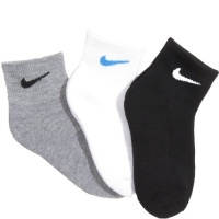 Nike Kids' Performance Boys Socks 3-Pair (Shoe: 9C-13C Sock: Kids' M)