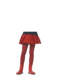 Child (Black/Red) Striped Tights Child (Large 7-10)