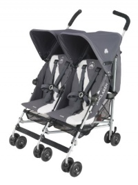 Maclaren Twin Triumph Stroller, Charcoal/Silver