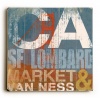 San Francisco 18x18 Artistic Planked Wood Sign by Cory Steffen