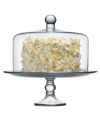 An indispensable accessory for entertaining, this glass cake stand makes an elegant presentation of cakes, tarts, pies and more. Dome cover keeps your treats fresher, longer.