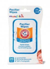 Munchkin 36 Pack Arm and Hammer Pacifier Wipes, White