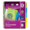 Avery  Big Tab Insertable Plastic Dividers, 5-Tab Set, 1 Set (11900)