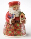 Jim Shore Heartwood Creek from Enesco Santa with Bird Christmas Figurine 4.75 IN