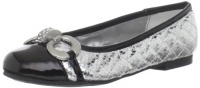 Nina Gulia Ballet Flat (Little Kid/Big Kid),Black Patent/Silver,2 M US Little Kid