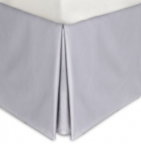 Calvin Klein Home Double Row Cord Solid Percale King Bedskirt, Hyacinth