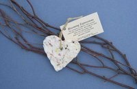 Cast Paper Art Ornament-Small Heart 6 Pack