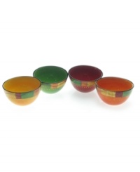 Get it while it's hot. Caliente bowls from Certified International feature a fiery colorblock design that's sure to spice up even the most ordinary meals.