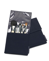 The Chic Travel Brush Set from Chantecaille is conveniently scaled down and especially handy for women on the go who choose to look pulled together wherever they travel. The range of smaller brushes, comfortably nestled in a chic navy case, can address virtually every makeup need. They include essential Cheek, Eye Basic, Eye Liner, Eye Perfector and Concealer Brushes.