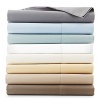 Luxe 600-thread count Egyptian cotton sheets with double hemstitch detail. Woven with lustrous 2-ply yarn to achieve total thread count.