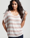 Add a touch of luxe to the everyday with this shimmer-striped Splendid top.