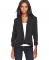 The seductive appeal of lace combined with the structured tailoring of a blazer create a wholly new jacket from INC!