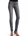 7 For All Mankind Womens Stacked Gwenevere Jean With Clear Metallic Sequins, Luminosi Grey, 31