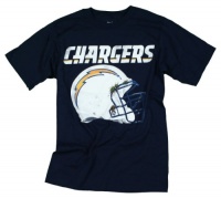 San Diego Chargers NFL Mens Helmet T-shirt, Navy