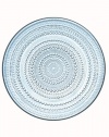 iittala Kastehelmi Dew Drop 12-1/2-Inch Diameter Round Glass Plates, Light Blue