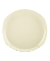 Feature modern elegance on your menu with Classic Fjord dinner plates. Dansk serves up glossy khaki-colored stoneware with a fluid, sloping edge that prevents spills and keeps tables looking totally fresh.