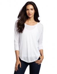 LnA Women's Long Sleeve Crescent Crew Tee