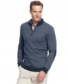 Dispatch a more modern cold-weather look with this Tasso Elba sweater that can easily be layered or worn alone.