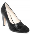 Sparkle the night away in Plenty by Tracy Reese's Ramona pumps. The cute suede cap toe adds great contrast.