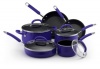 Rachael Ray Porcelain Enamel Nonstick 10-Piece Cookware Set, Blue