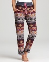 Kensie updates printed pajama pants with a soft, cozy microfleece that will take you through the winter.