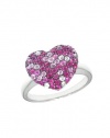 Effy Jewlery Balissima Splash Pink Sapphire Heart Ring, 1.0 TCW Ring size 7