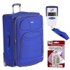 Delsey Helium Fusion Lite 2.0 25 Suiter Trolley Suitcase Blue + American Tourister Digital Luggage Scale 100 lbs. Capacity + Accessory Kit