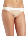 Calvin Klein Womens Satin Sculpt Bikini, Skin, Medium