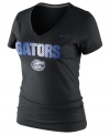 Female Jocks Rule! Display your pride wearing this NCAA tee showcasing the Florida Gators by Nike.