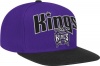 NBA Sacramento Kings Wool Blend Adjustable Snapback Hat, One Size,purple/black