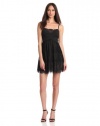 BCBGMAXAZRIA Women's Josanna Lace Dress With Ponte Bodice, Black, Small