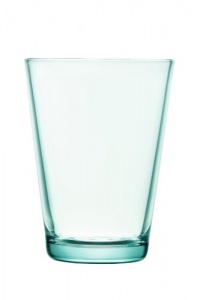 iittala Kartio Set of Two Glass Tumblers, Water Green, 13-Ounce Capacity