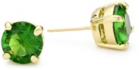 Kate Spade New York Cueva Rosa Gold-Tone Green Glass Stud Earrings