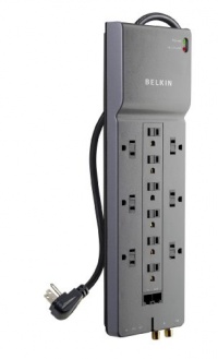 Belkin 12 Outlet Home/Office Surge Protector with Phone/Ethernet/Coaxial Protection and Extended Cord