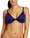 OnGossamer Women's Sleek and Lace Scoop Neck Push-Up Bra, Deep Cobalt, 32C