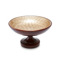 Julia Knight Wood Jewels Pedestal Bowl, 11.5