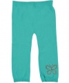 One Step Up Basic Butterfly Leggings (Sizes 4 - 6X) - aqua, 4 - 6x