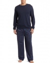 Dockers Men's Jersey Knit Crew and Pant Sleep Set