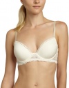 Calvin Klein Women's Seductive Comfort Customized Lift Bra W/Lace Wing,Ivory,34C